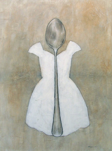 Spoon Dress. Painting by Rebecca Rebouché Spoon Dress. Painting by Rebecca Rebouché