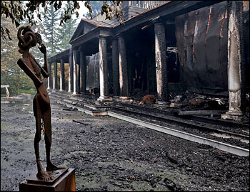 Cafritz Home Burned and artwork, Washington Post Cafritz Home Burned and artwork, Washington Post