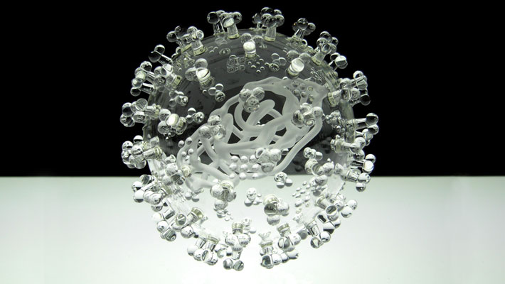 Swine Flu Sculpture by Luke Jerram via Abuzeedo blog