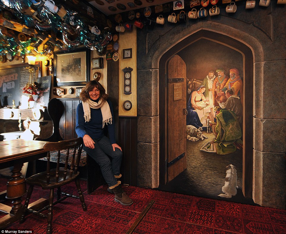 Janet Shearer\'s Nativity Mural. Photo by Murray Sanders Janet Shearer\'s Nativity Mural. Photo by Murray Sanders