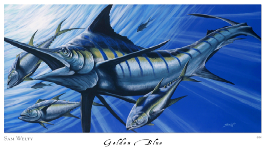golden-blue-marlin-painted-by-sam-welty golden-blue-marlin-painted-by-sam-welty. ArtIsEverywhere blog