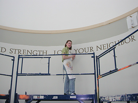 Painting 36′L quote @ SSSA by C. Ashley Spencer