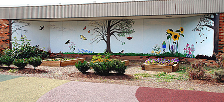 Jefferson Houston School Mural and photo by C. Ashley Spencer