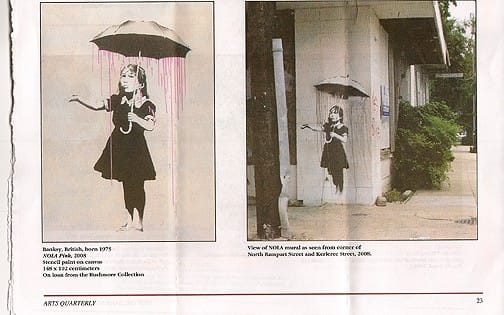 Bansky_NOLA_KatrinaAnniv_ArtsQuarterly Bansky_NOLA_KatrinaAnniv_casartblog on Art Is Everywhere