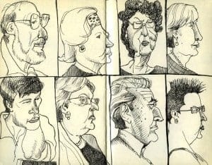 audienceLO by TommyKane, via Urban Sketchers, as seen on Art Is Everywhere