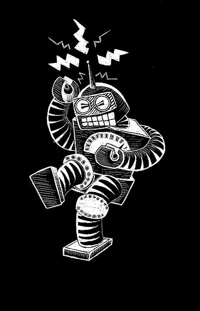 Air-Guitaring Birthday Robot_Brooke Duckart Air-Guitaring Birthday Robot_Brooke Duckart, on Art Is Everywhere