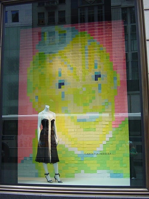 7Postit_FashionWindow from Buzzfeed Fashion Window Post-it Background from Buzzfeed on Art is Everywhere