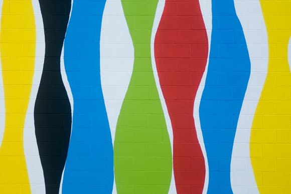 La Jolla painted wall mural, detail via Food Buzzed, seen on Art Is Everywhere