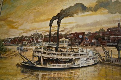 Vicksburg Riverfront Mural by Robert Dafford via Marty Kittrell's blogspot, seen on Art Is Everywhere