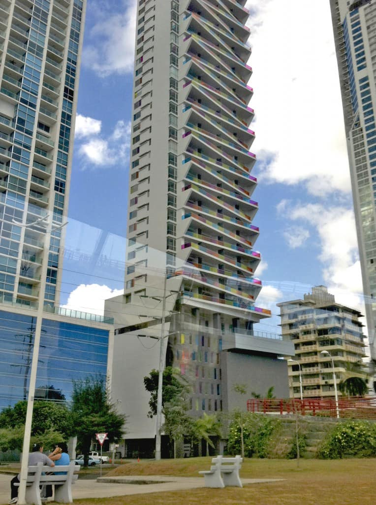 Colored balcony glass building, as seen on Art Is Everywhere