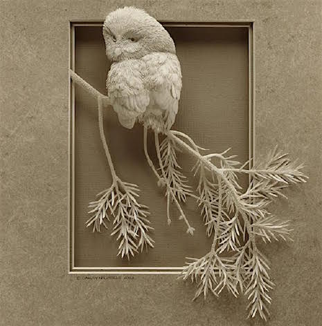 Owl Paper Sculpture Calvin Nichols_AIE