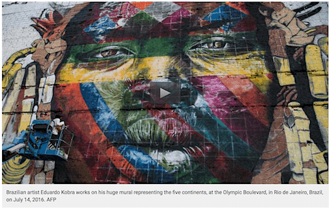 Kobra Summer Olympics begin mural_AIE