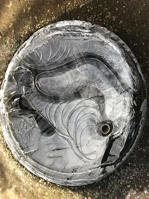 Arctic freeze Frozen fountain or miraculous thumb print on Art Is Everywhere