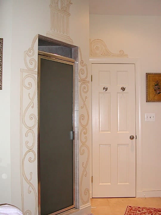 Garden Gate Design Handpainted Gate design by Ashley Spencer - Belle Haven Home Tour