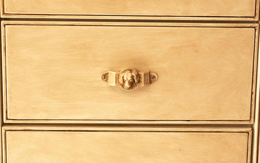 Drawer Close Up of Aging Treatment on ashley-spencer.com